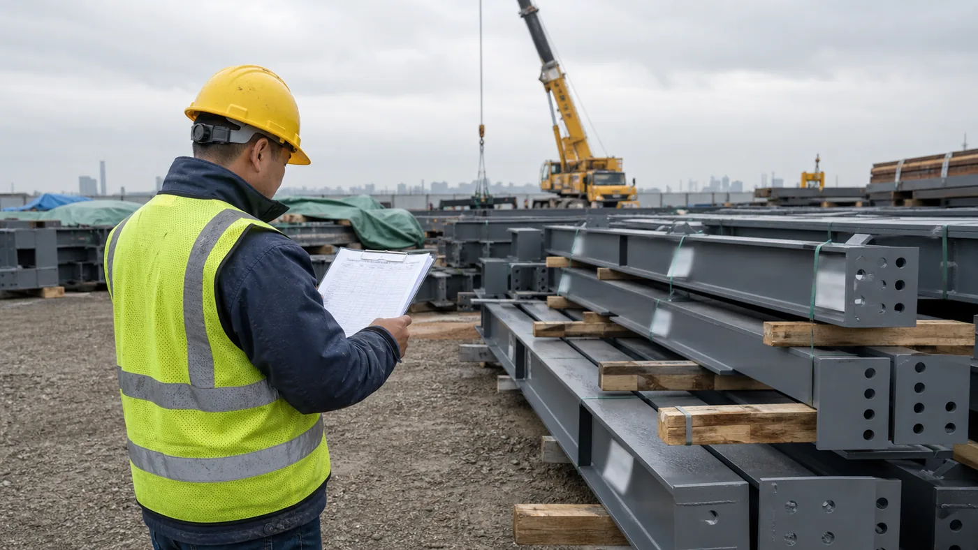 Steel structure receiving checklist for site teams - site receiving and storage check for delivered steel structure components