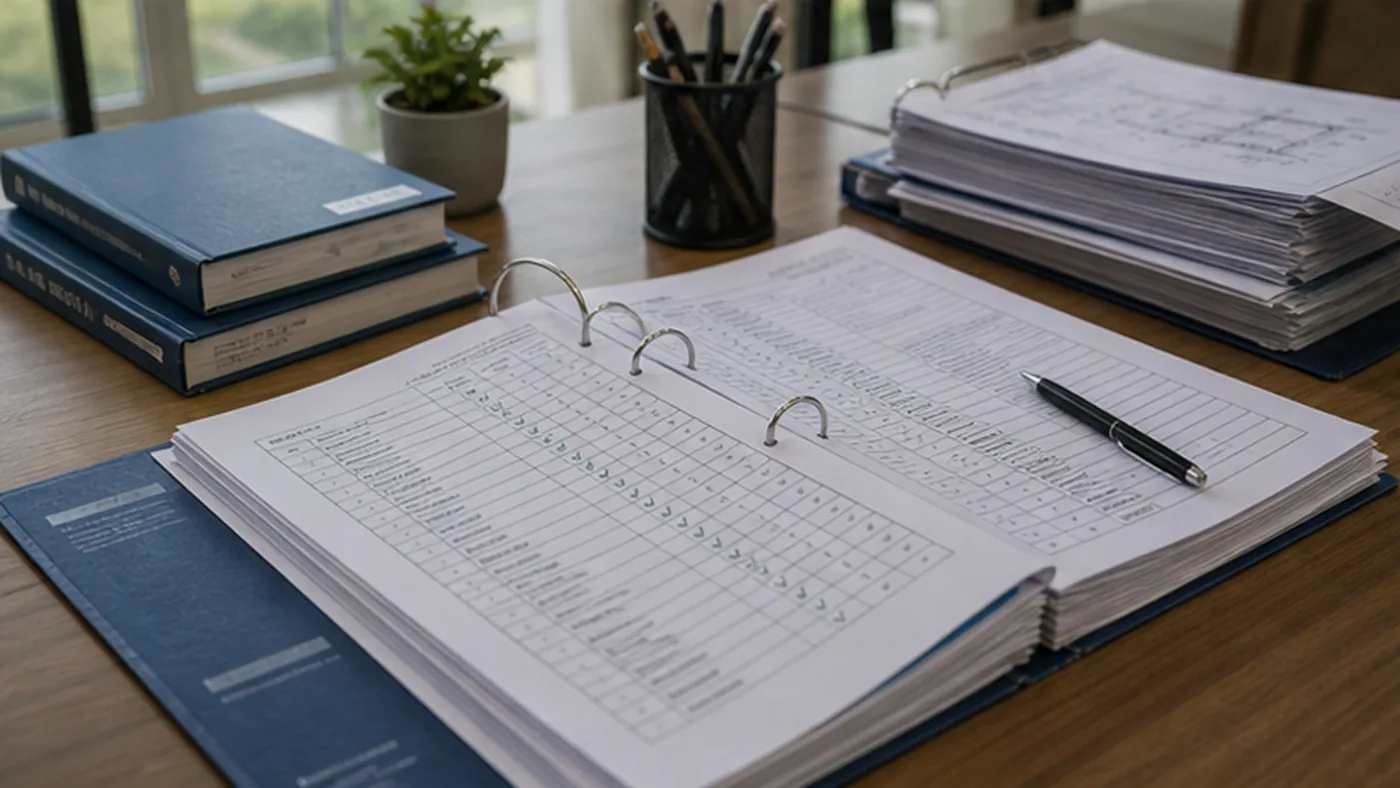 Steel structure RFQ package checklist download shown as steel structure RFQ package review with drawings, scope boundaries, standards, document requirements, and delivery terms