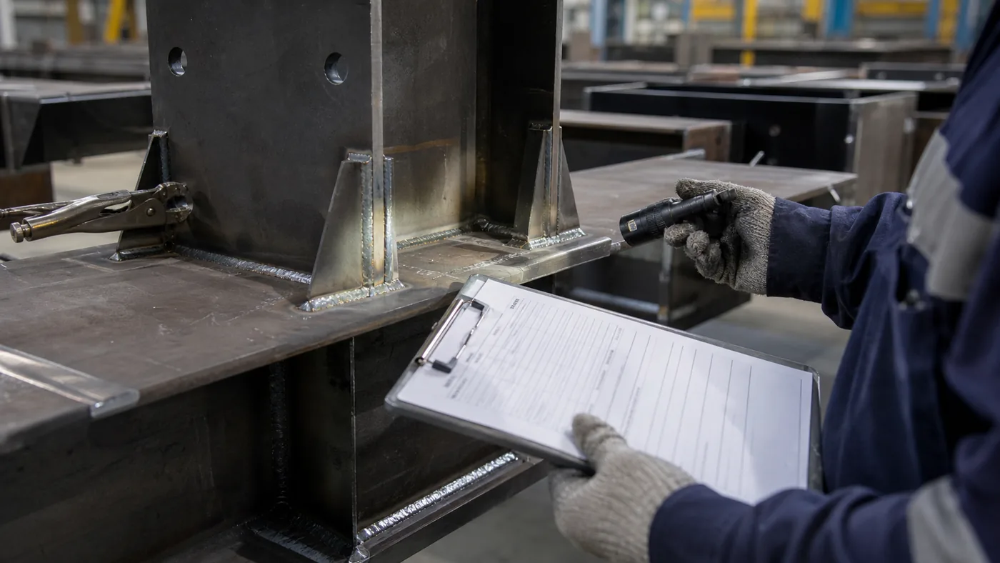 Welding quality requirements for steel structure fabrication - welding and fit-up inspection for steel structure fabrication